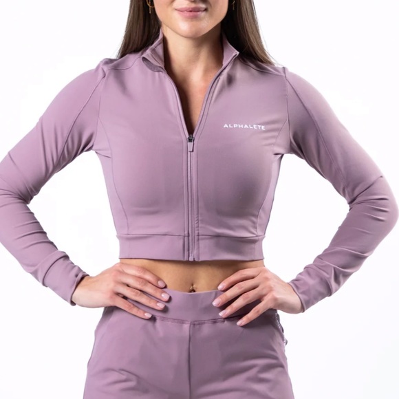 Alphalete trace jacket in purple dove - Picture 6 of 17